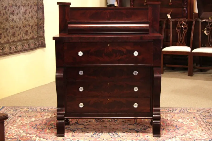 Photo of Empire 1840 Chimmney Pot Mahogany Dresser or Chest