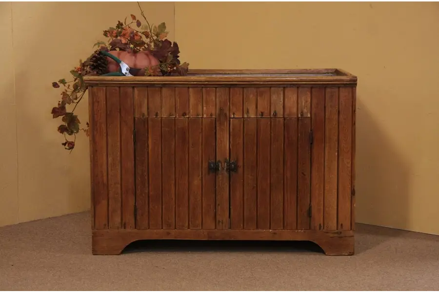 Photo of Country Oak Wainscoting Primitive Antique Dry Sink