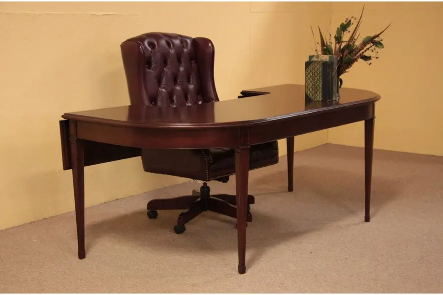 Photo of Reception Desk or Buffet, U Shaped Mahogany
