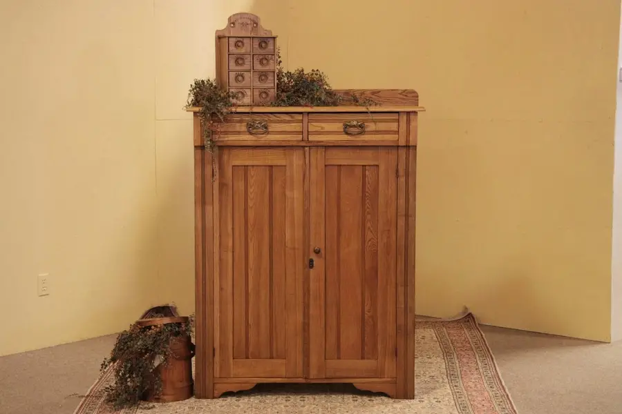 Photo of Victorian Eastlake Oak Jelly Cupboard, circa 1890