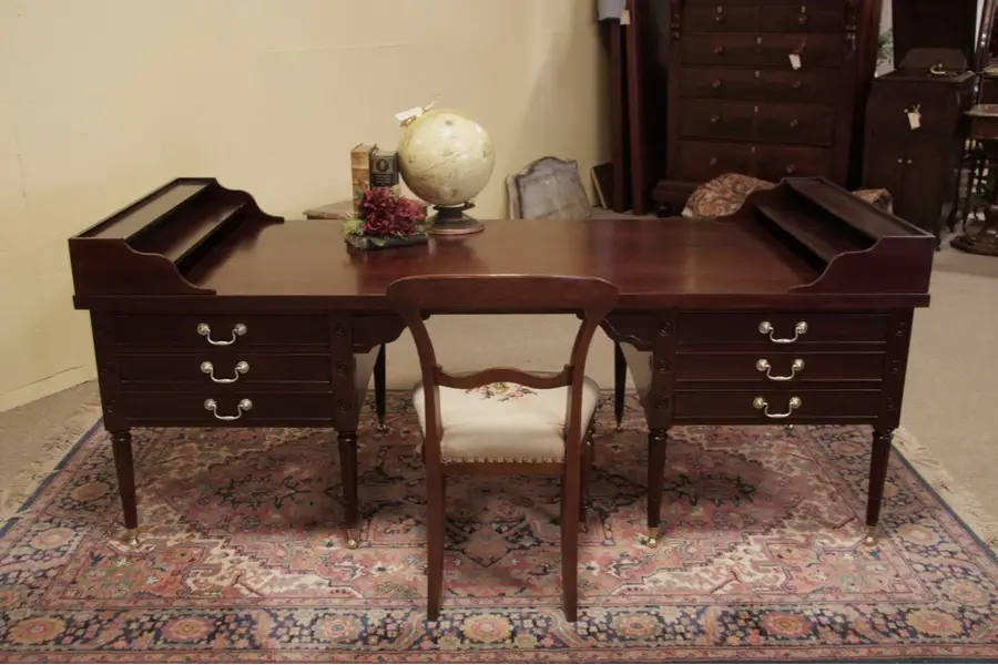 Photo of Mahognay George Washington Desk, Handmade & Signed