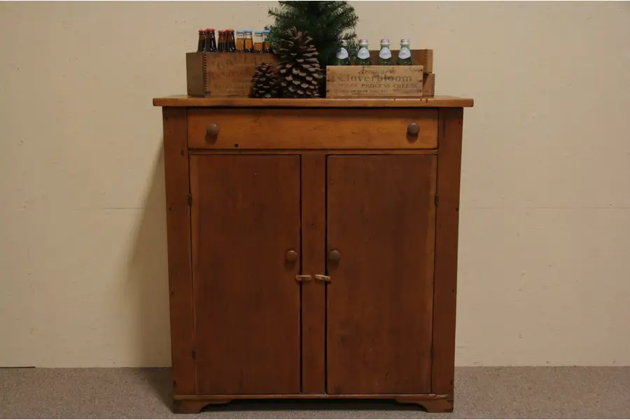Photo of Country Pine Primitive Antique 1870 Jelly Cupboard