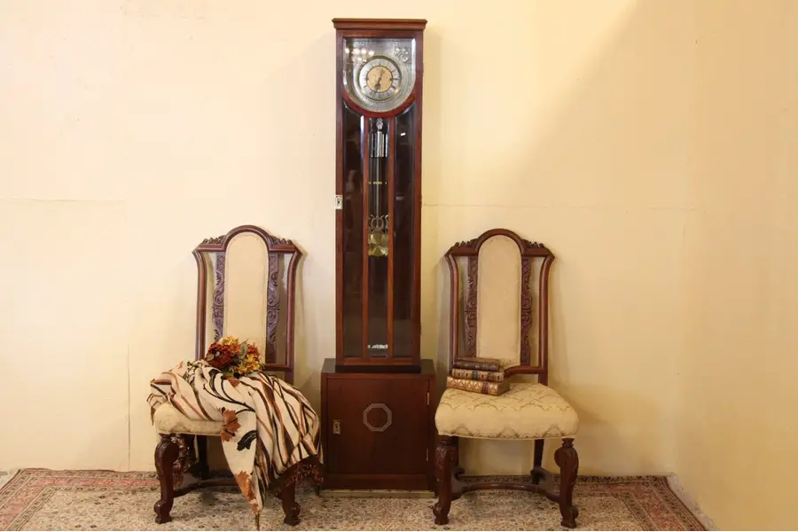 Photo of Art Deco Tall Case Rosewood Grandfather Clock