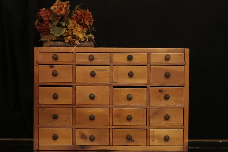 Photo of Pine Spice Cabinet or Jewelry Chest, 20 Drawers