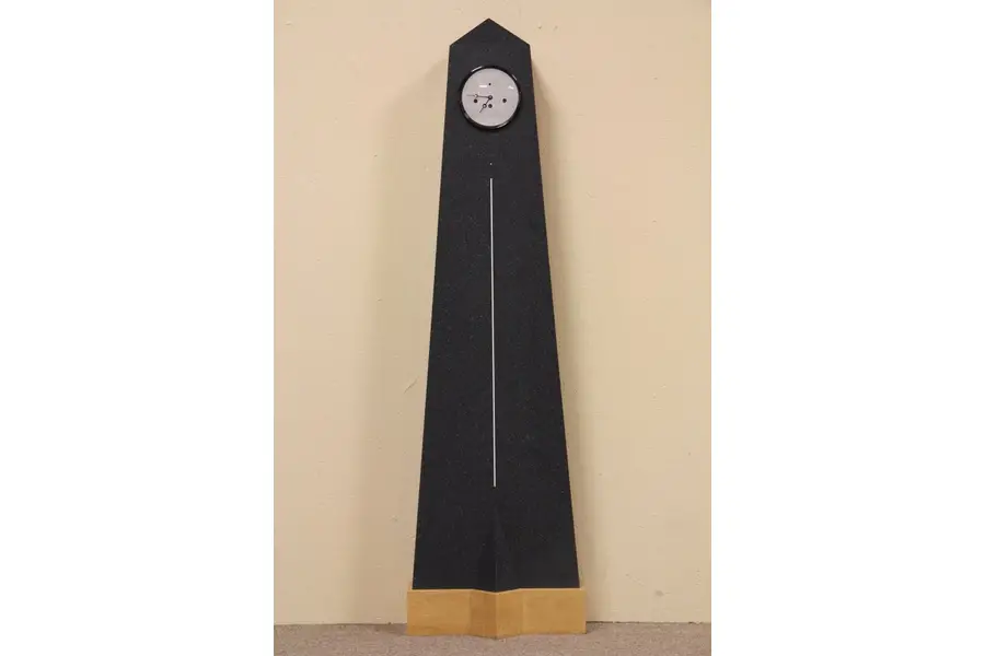 Photo of Art Deco Corian & Tiger Maple Tall Clock