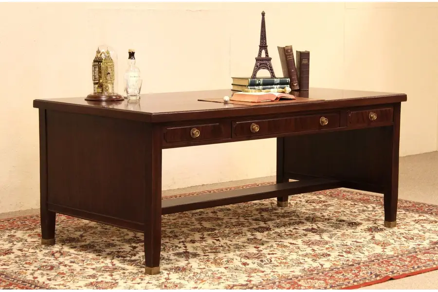 Mahogany 6' Writing or Computer Desk, 1920's