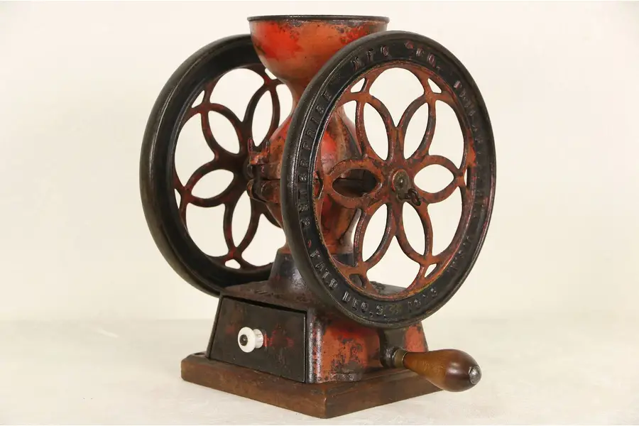 Photo of Enterprise Philadelphia Signed Iron Coffee Grinder, Pat. 1873