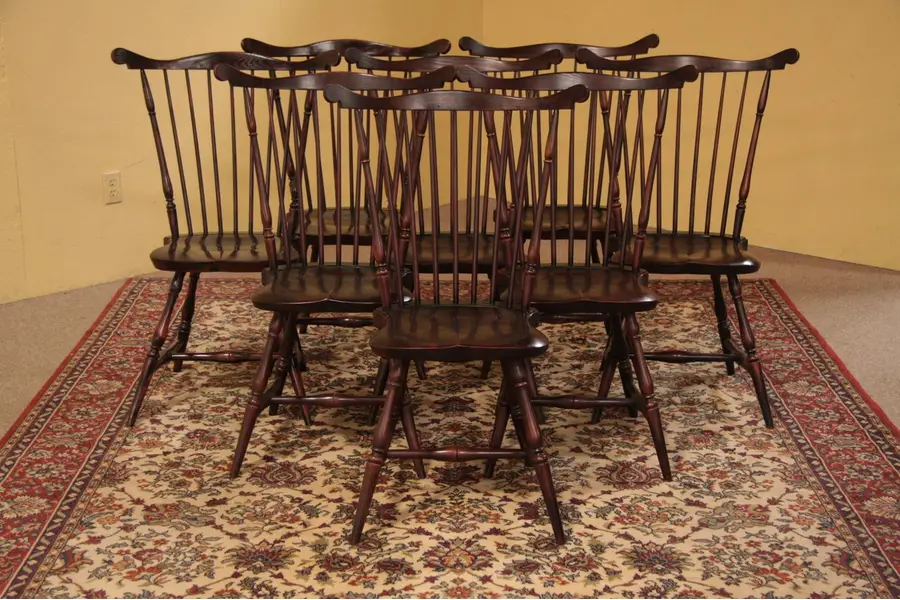 Photo of Set of 8 Wright Country Windsor Dining Chairs