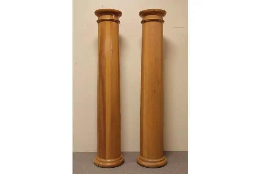 Photo of Pair of 8' 4" Pine Architectural Salvage Columns