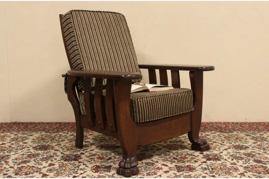 Photo of Oak 1900 Antique Morris Recliner Chair