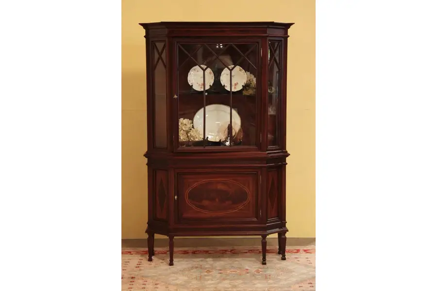 Photo of Georgian Mahogany Antique China or Curio Cabinet