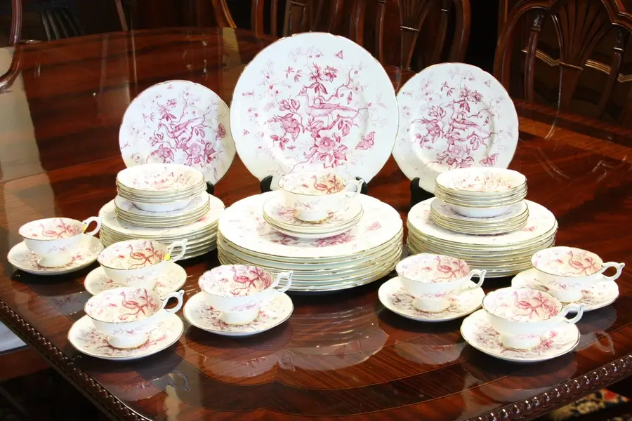 Photo of Coalport Pink Cairo Set, English Bone China