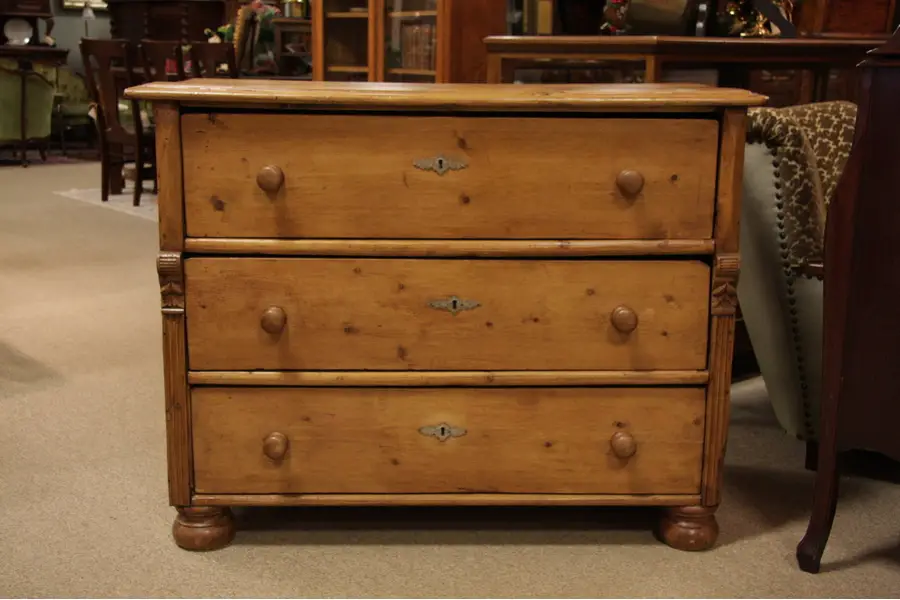 Photo of Antique Country Pine Chest or Dresser