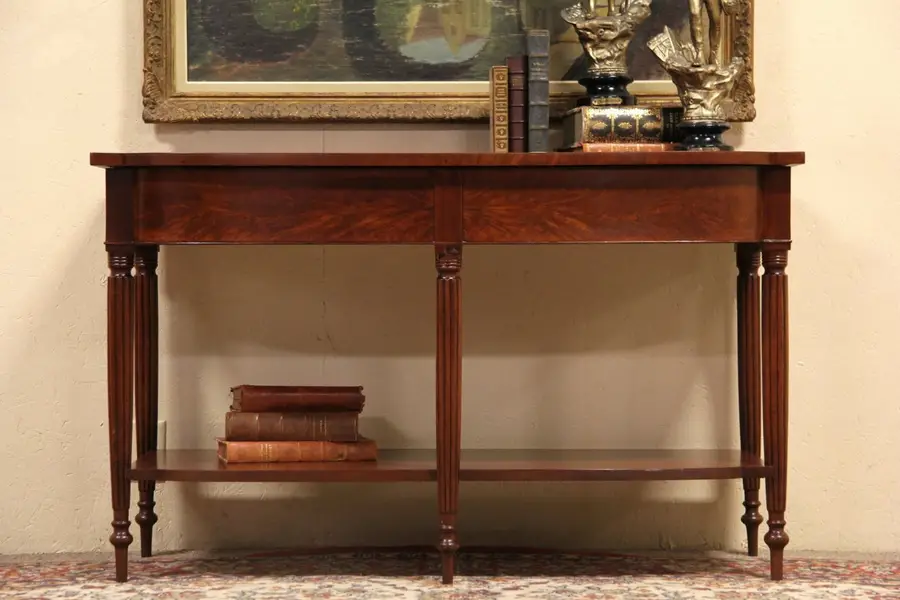 Photo of Sheraton Antique 1825 Console Table, Wide TV Console