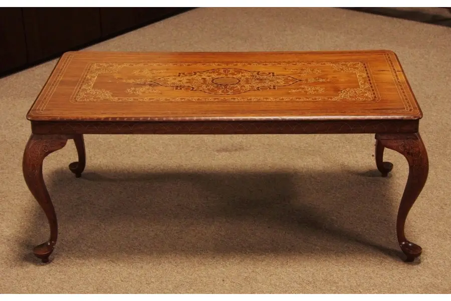 Photo of Teak Coffee Table with Beautiful Inlay