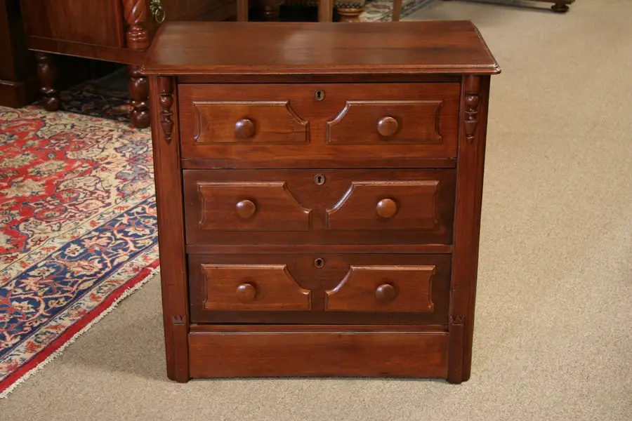 Photo of Victorian Antique 3 Drawer Chest or Commode
