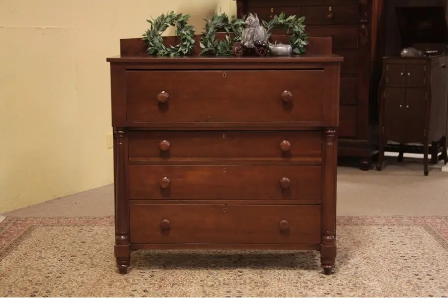 Photo of Ohio Cherry 1835 Empire Handmade Chest of Drawers