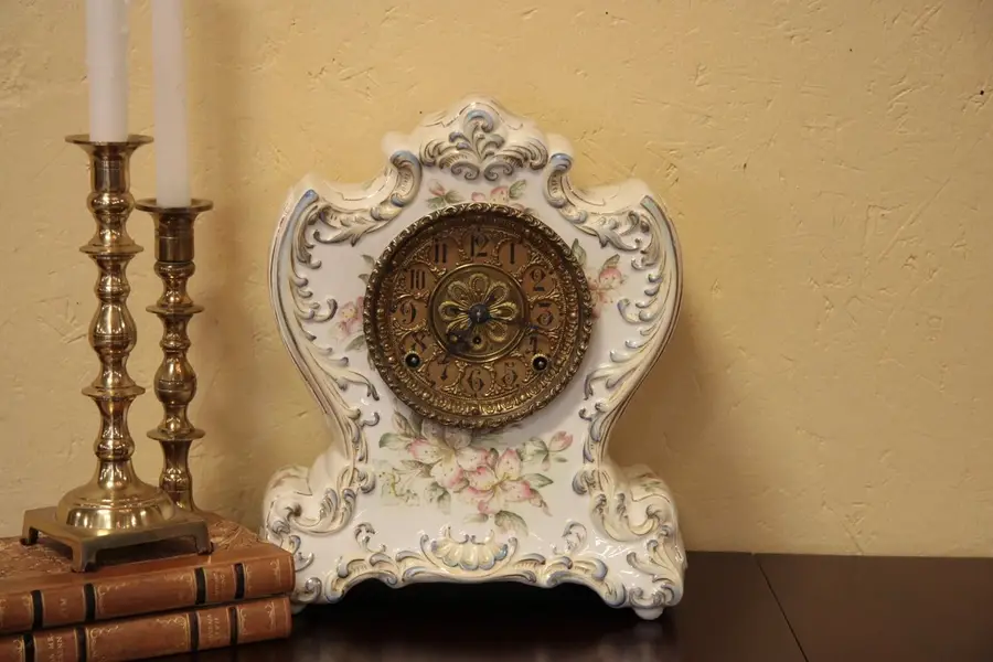 Photo of Victorian Antique Kroeber China Clock