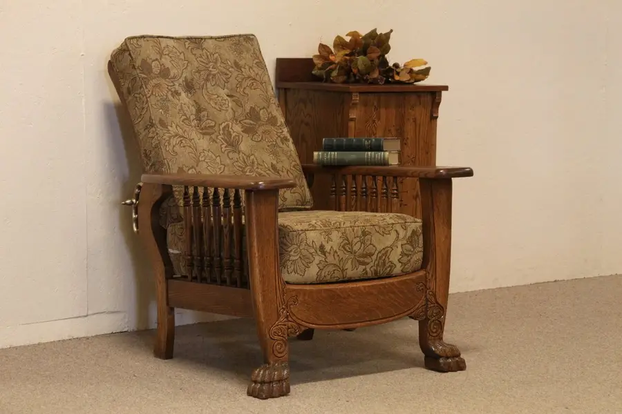 Photo of Oak Antique Morris Recliner Chair