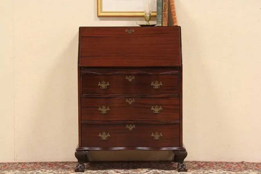 Photo of Georgian Mahogany 1940 Vintage Secretary Desk