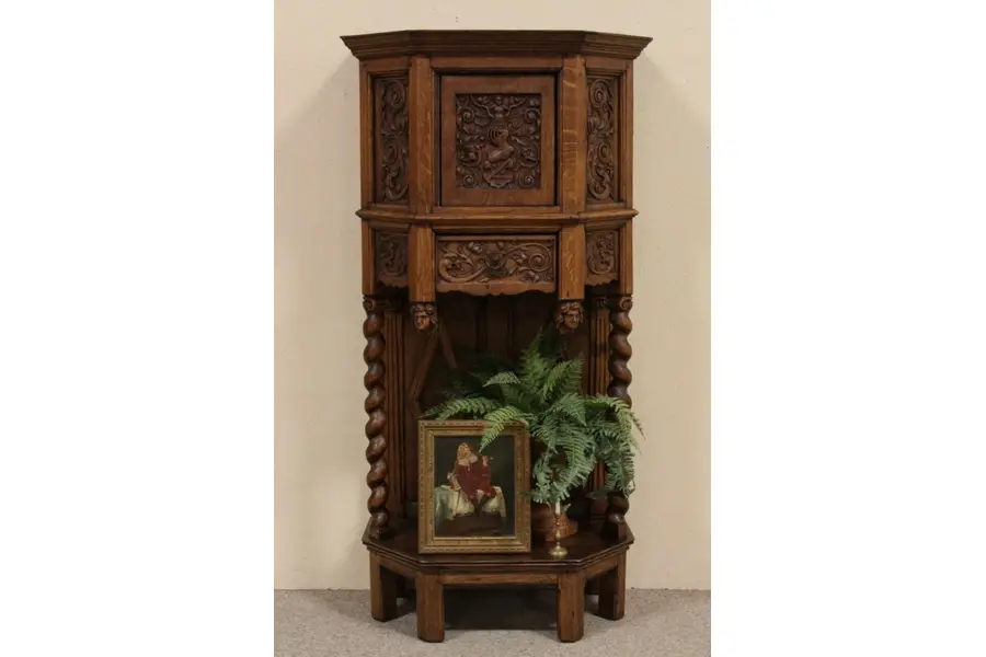 Photo of English Renaissance 1840 Oak Court Cupboard