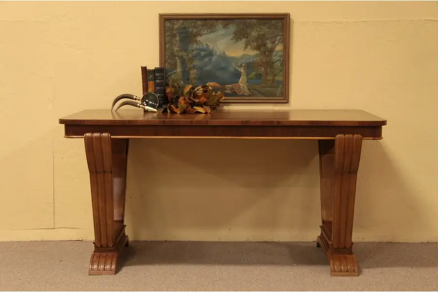 Photo of Art Deco Library, Console Table or Writing Desk