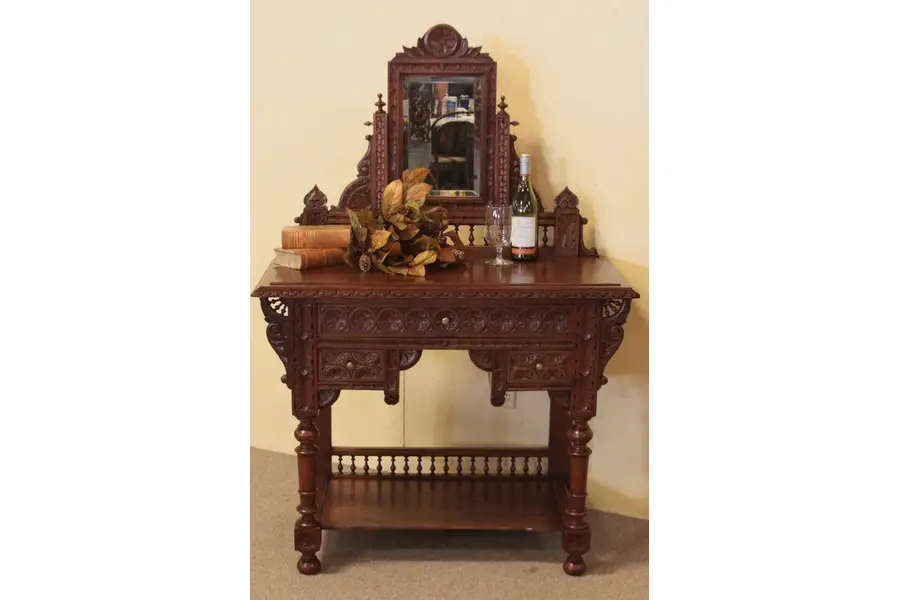 Photo of Brittany Carved Vanity, Hall Table or Desk