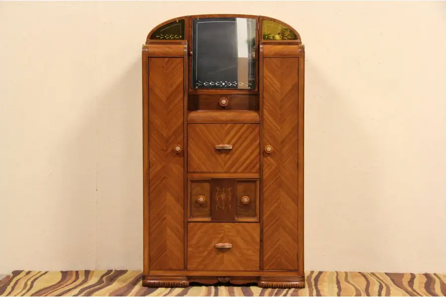 Photo of Art Deco Waterfall Combination Closet, Desk & Dresser