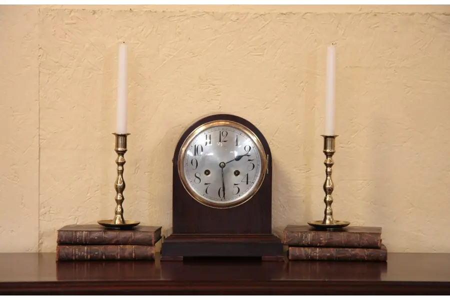 Photo of Junghans 1900 Antique Mahogany Mantel Clock