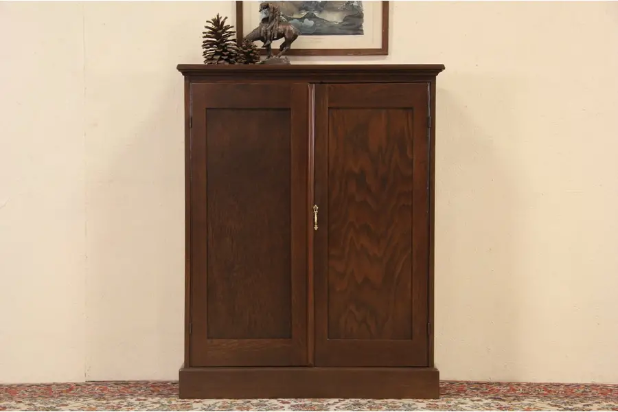 Photo of Oak 1915 Pantry Cupboard, 2 Door Cabinet