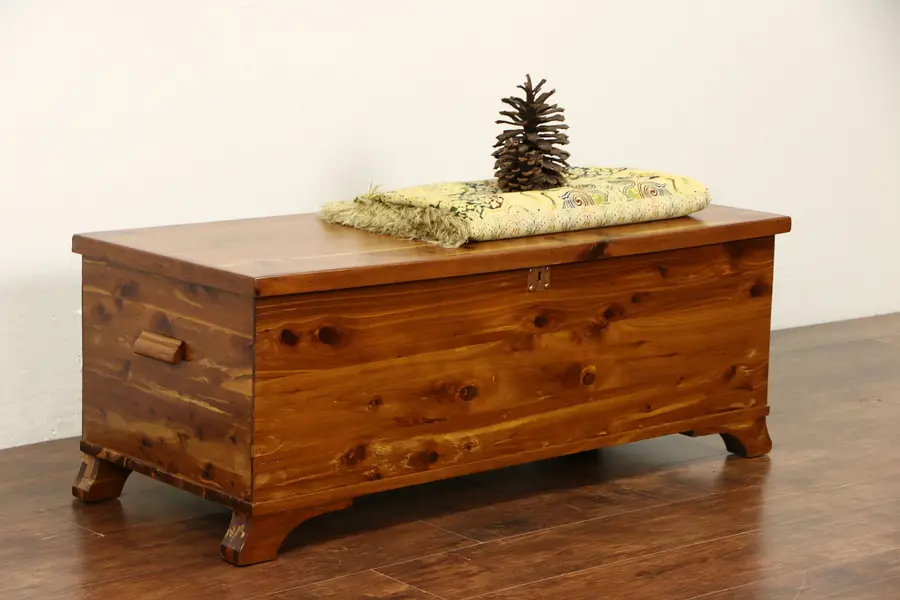 Photo of Cedar 1950 Vintage Blanket Chest, Trunk or Bench