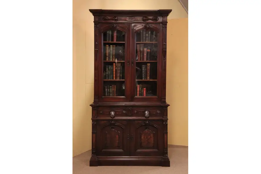 Photo of Victorian Renaissance Secretary Desk, Bookcase