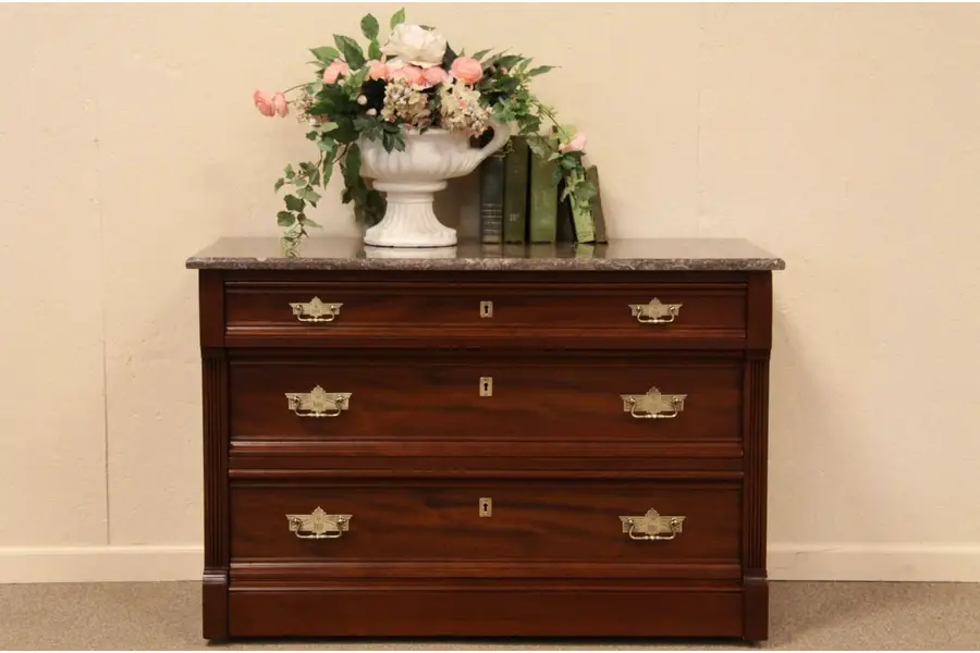 Photo of Marble Top Chest, TV or Vessel Sink Base