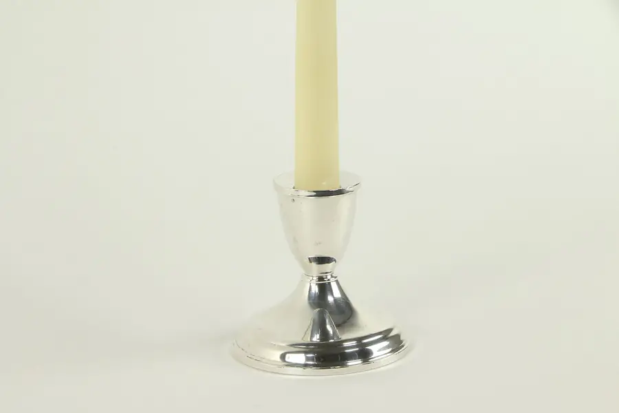 Photo of Sterling Silver Vintage Candlestick, Weighted & Signed