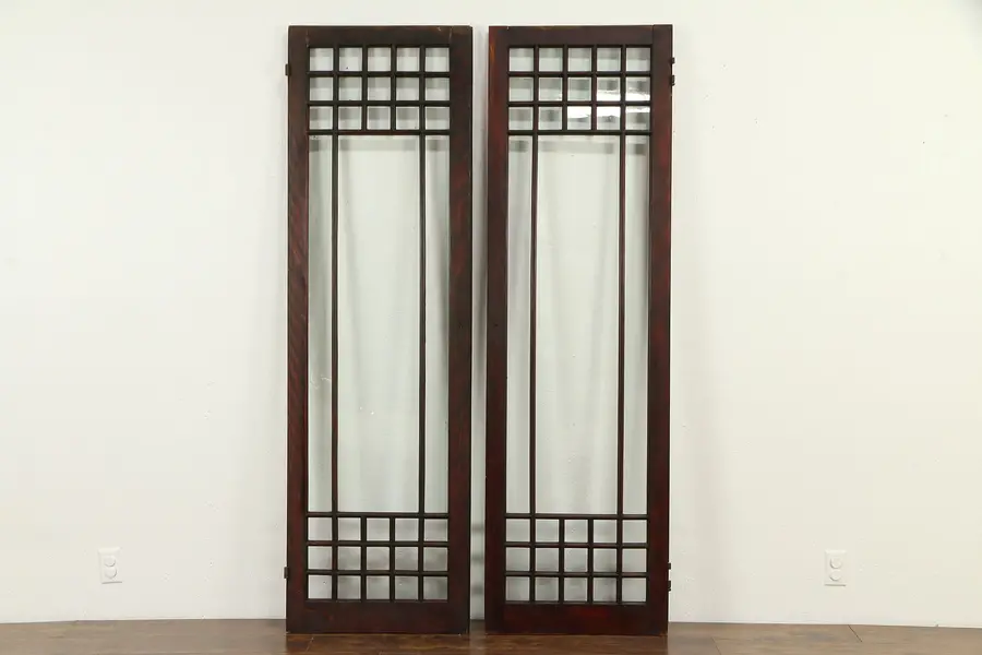 Photo of Pair of Arts & Crafts Antique Craftsman Architectural Salvage Doors B