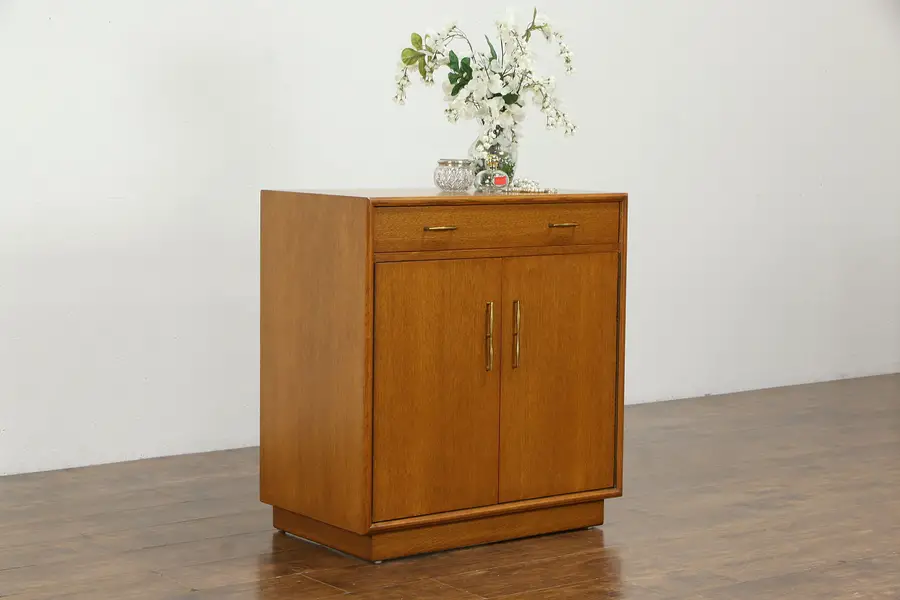 Photo of Midcentury Modern 1960 Vintage Oak Cedar Lined Chest or Dresser, Lane