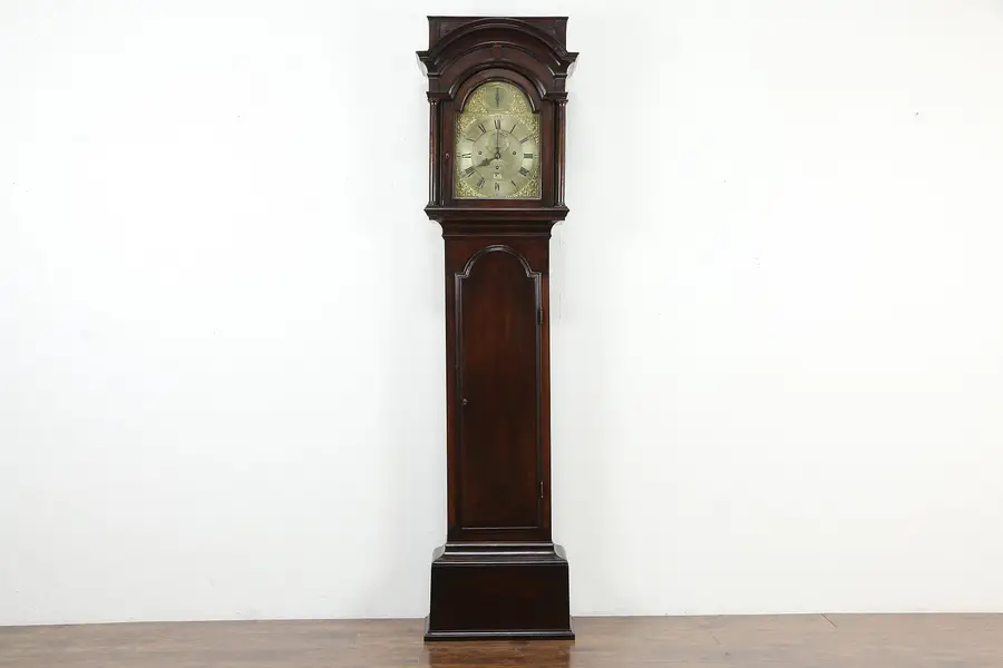 Photo of Georgian Antique 1760 Tall Case Clock, Musical Minuett Bells Storr London