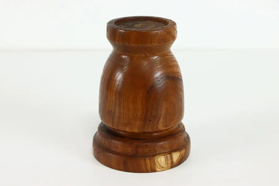 Photo of Chestnut Farmhouse Vintage Candle Holder, Signed EB Johnson, Cambridge KA