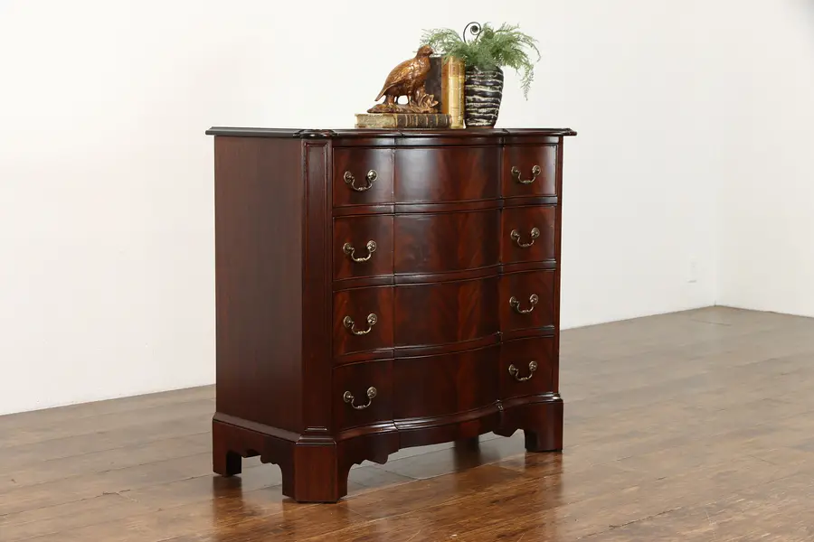 Photo of Traditional Vintage Mahogany Silver or Linen Chest, WM. Yungbaur & Sons