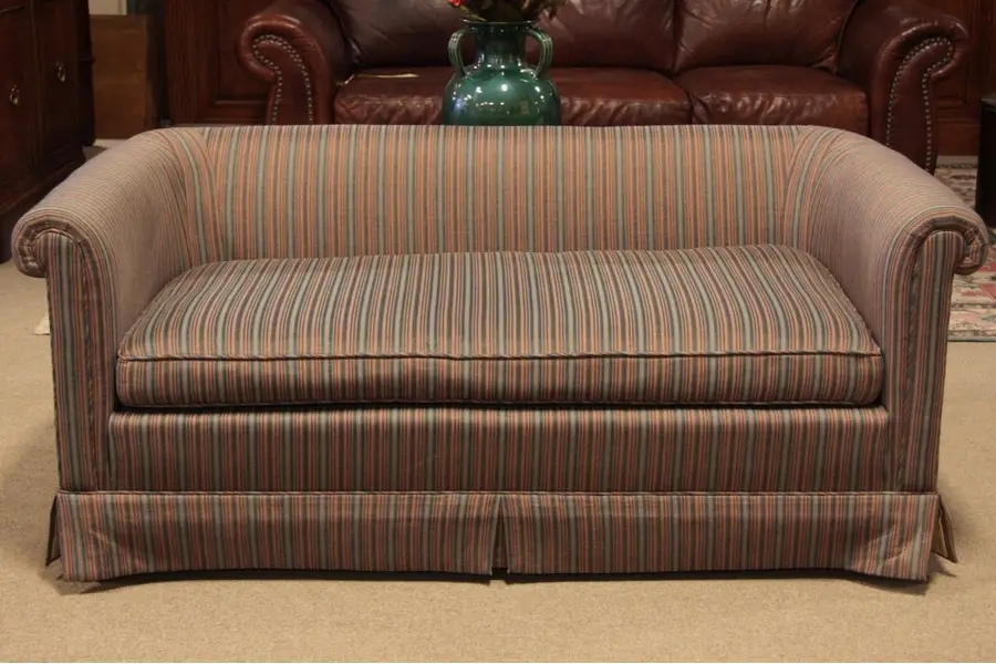 Photo of Baker Down Cushion Striped Traditional Sofa