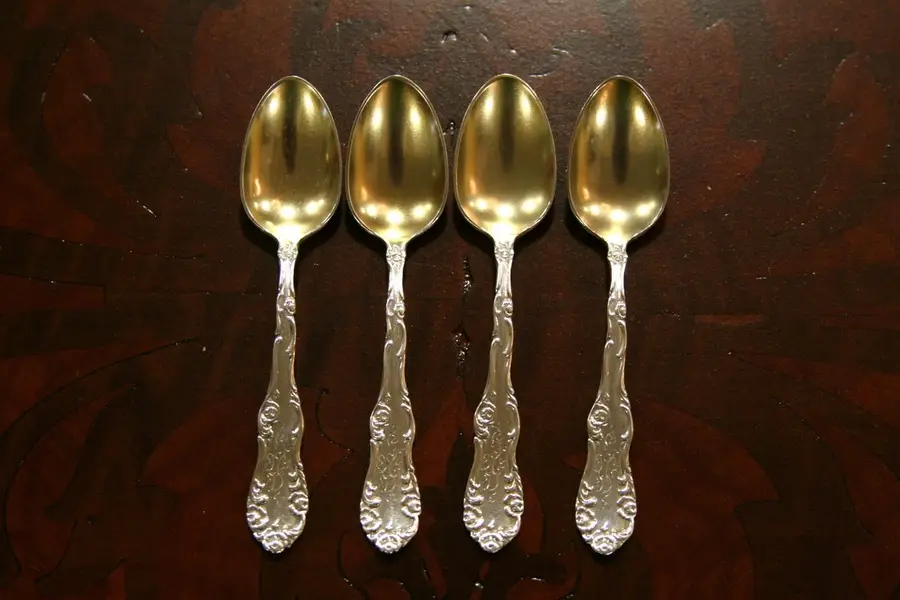Photo of Set of 4 Sterling 1892 Demitasse or Espresso Spoons