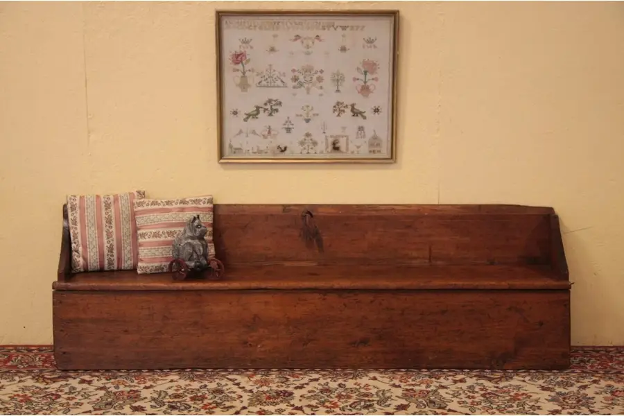 Photo of Country Pine Antique Child's Bench