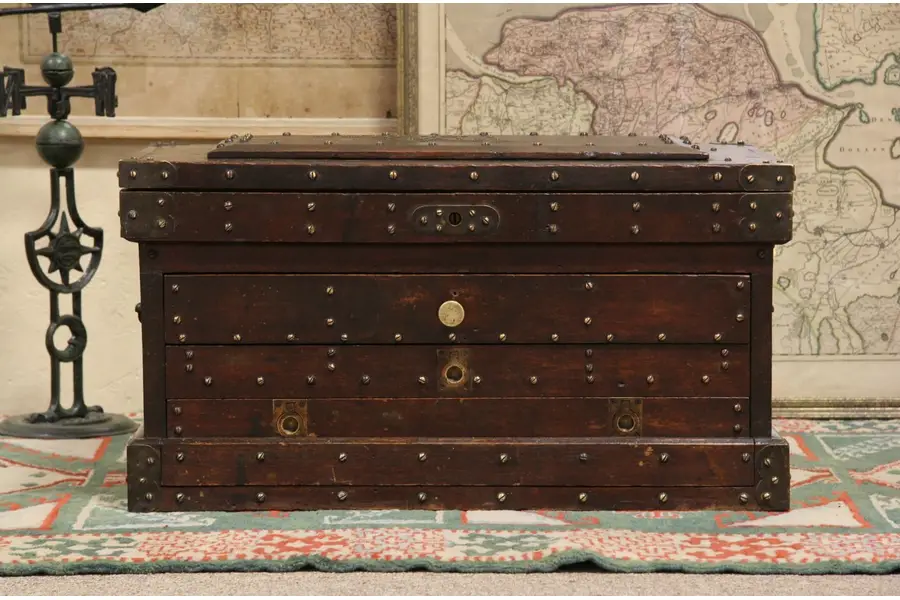 Photo of Paul July 18, 1901 Antique Walnut Tool Box
