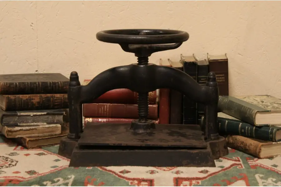 Photo of Victorian Cast Iron 1880 Antique Book Press
