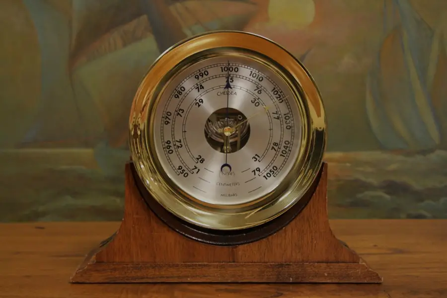 Photo of Chelsea Brass Vintage Ship Nautical Barometer & Stand