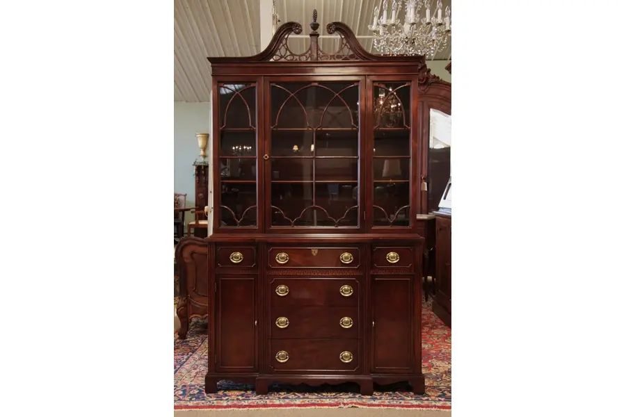 Photo of Traditional Mahogany Breakfront China Cabinet