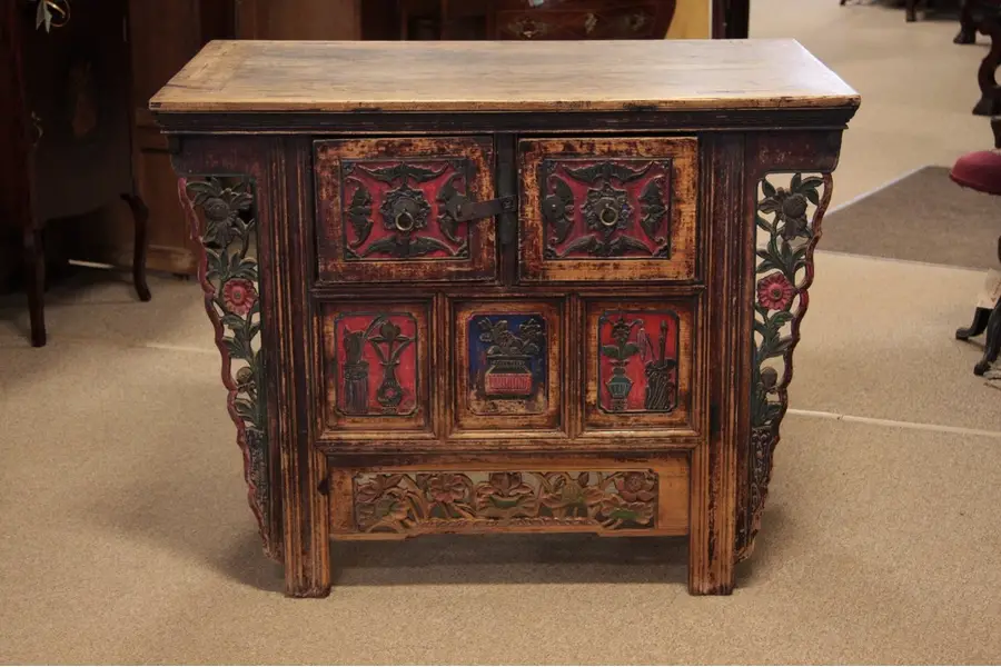 Photo of Chinese Country Carved Server or Island Counter