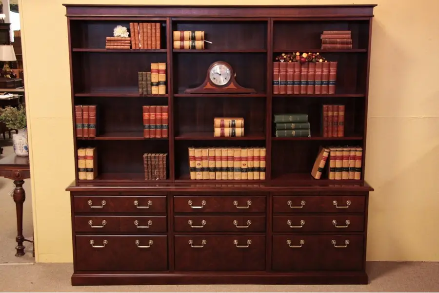 Photo of Kimball Credenza Lateral File, Triple Bookcase Top