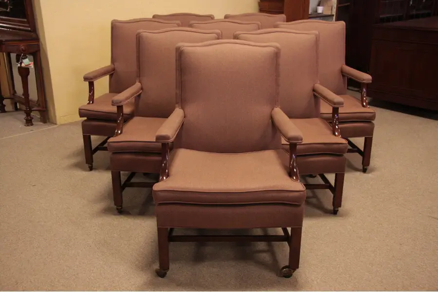 Photo of Set of 8 Club, Conference or Boardroom Armchairs