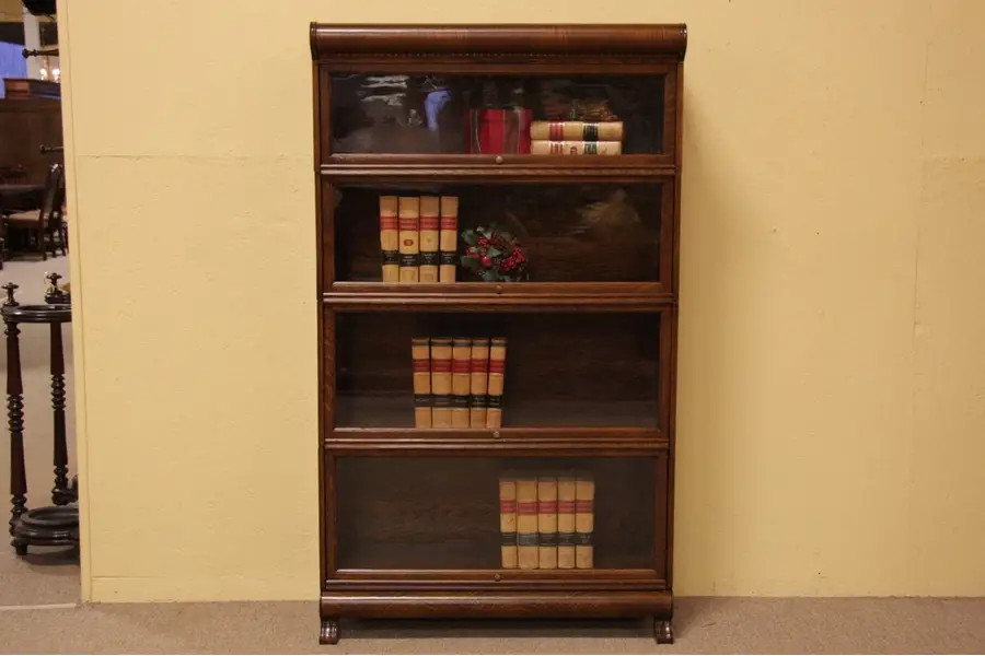 Photo of Barrister or Lawyers Stacking Folding Oak Bookcase